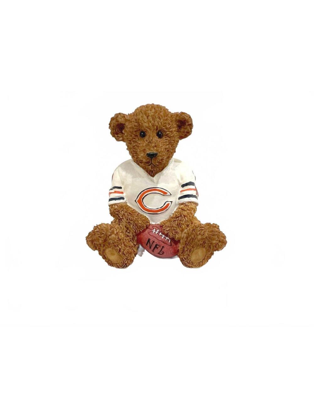 Vintage Elby Powerplay Teddies NFL Bear Figurine with Box - Chicago Bears